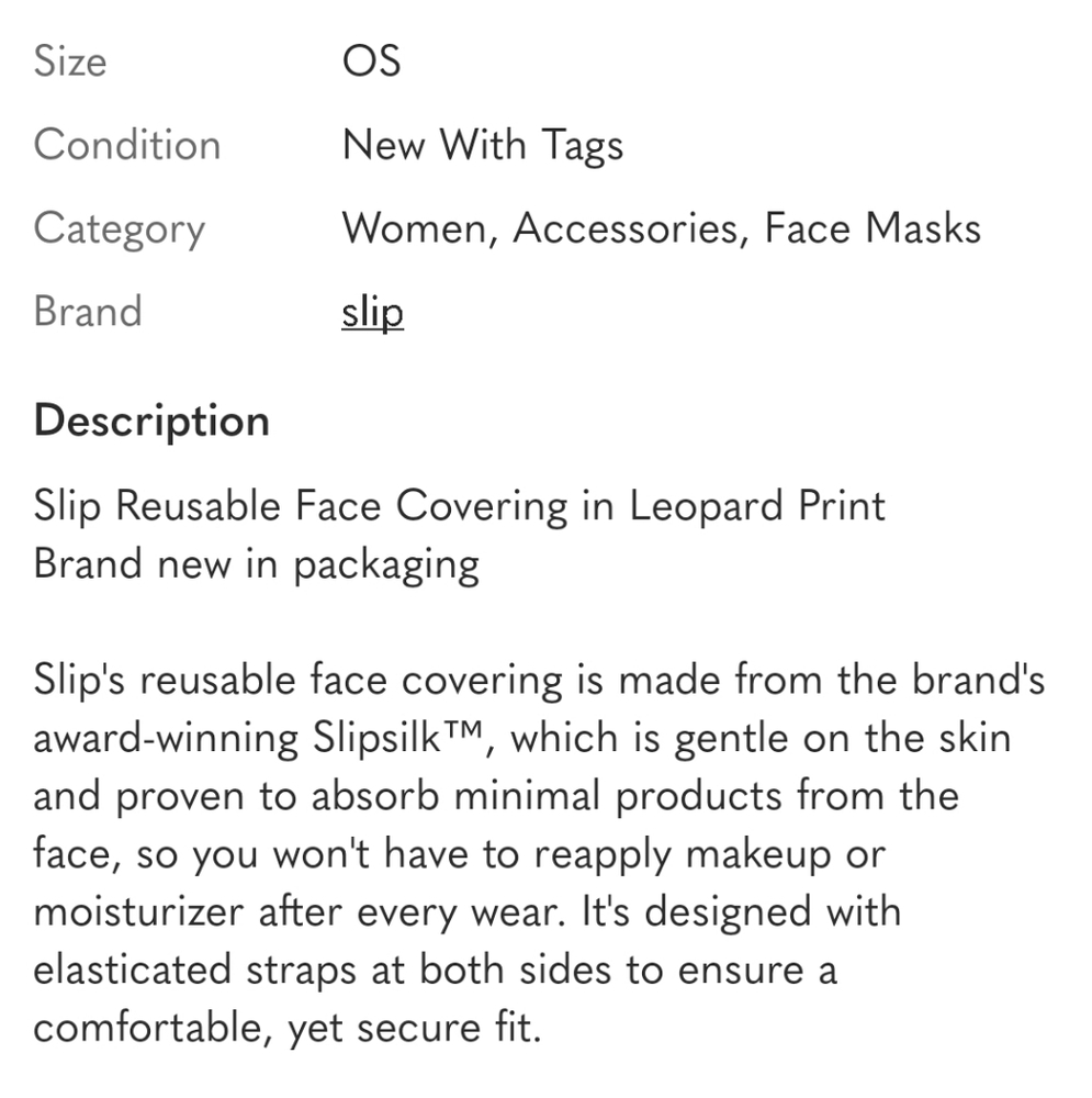 Silk Slip Leopard Pattern Face Mask - Picture 4 of 5